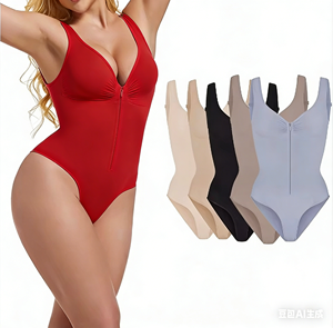 TikTok Hot Selling Custom Wholesale Shapewear One Piece Sleeveless <strong>Bodysuit</strong> Plus Size <strong>Bodysuits</strong> Shapewear for Women - Product Image 1
