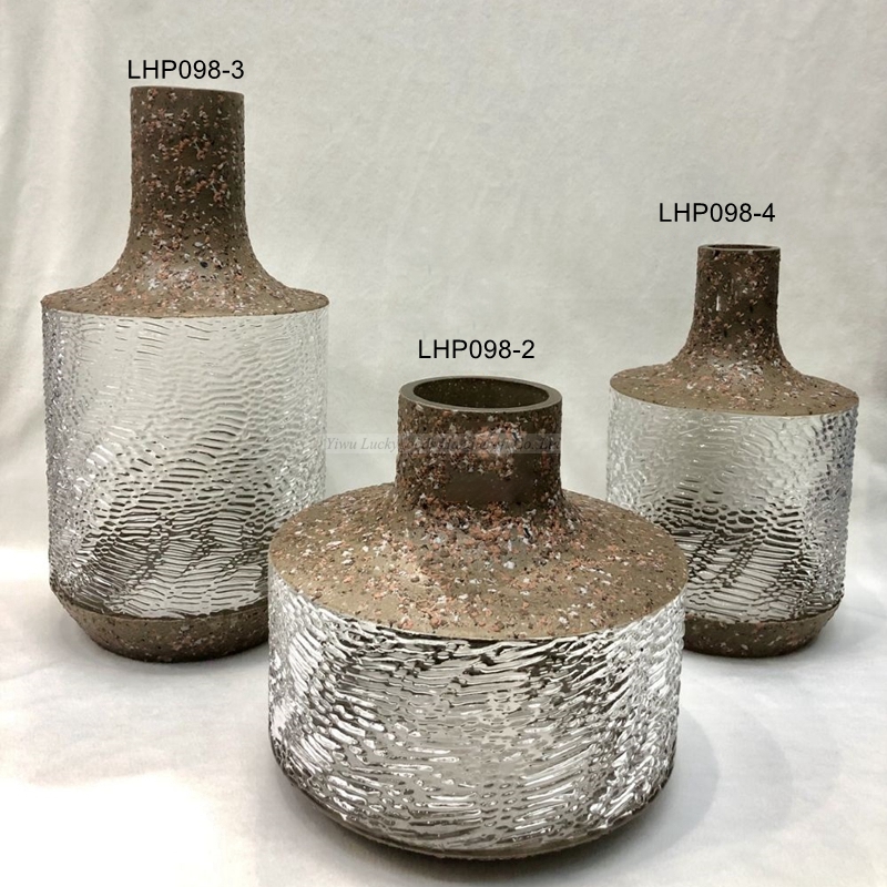 BL210706-3 LUCKYGOODS屋内ゴールドボール花瓶ガラス花瓶ホーム