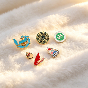 Custom Zinc Alloy Pin <b>Brooch</b> Badge Logo Crystal Pearl Jewelry for <b>Men</b> Women Gift Anniversary Holiday Suit Shirt Hat Bag Low MOQ - Product Image 2