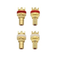 Prise RCA CMC à LED, revêtement en cuivre pur, placage or rhodium, 1,5A 12V, terminaux audio haut de gamme, vente directe d'usine