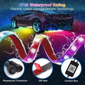 ชุดไฟใต้ท้องรถ LED RGB กันน้ำ สว่างพิเศษ พร้อมรีโมท - ไฟนีออนรถยนต์ปรับแต่งได้สำหรับการขับขี่กลางคืน - Product Image 3