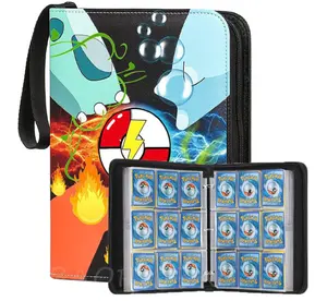 Boys Girls Trading Card Carrying Case Folder Organizer Trade Card Binder With Sleeves 50 Premium 9-Pocket Pages