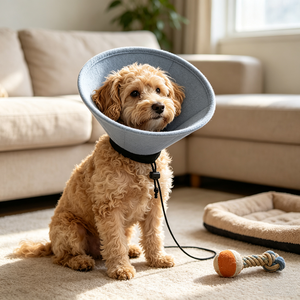 Collier de protection pour chien après chirurgie, collier de récupération pour animaux de compagnie, collier souple en tissu pour chats, collier éлизабетанский en tissu doux pour petits animaux - Product Image 1