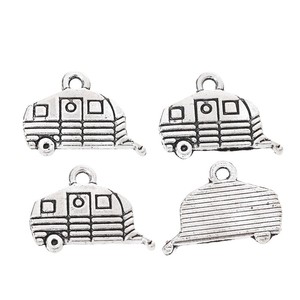 Abalorio Retro de Aleación de Zinc con Motivo de Remolque de Campamento para Pulseras de Viaje por Carretera, Regalos - Product Image 3