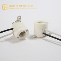 Culot d'ampoule E10 étanche personnalisé en usine porte-ampoule en céramique lumière supports de lampe en porcelaine bases de lampe veilleuse