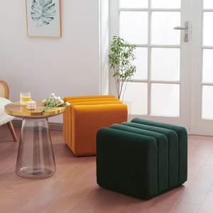 クリエイティブドットチェア-モダンな積み重ね可能なポータブルシューズスタンド＆ローチェア-ベッドサイドフットスツール-アパートに最適な寝室用エンドテーブル - Product Image 3