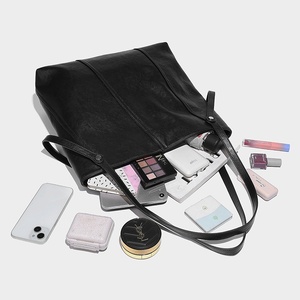 Bolso Tote de Lujo de Alta Gama, Gran Capacidad, Otoño-Invierno, con Cierre de Cremallera, Asa Doble, Bolso de Hombro para el Trabajo, Color Bronceado - Product Image 2