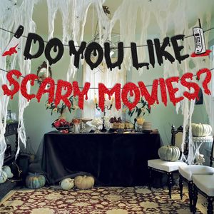 Decorazioni per Festa a Tema Cinema: Striscione 'Ti Piacciono i Film Horror?' per Serate Horror e Feste 'Have a Killer Scream' - Product Image 4