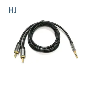 Câble Audio stéréo 3.5mm mâle vers 2RCA mâle plaqué or, adaptateur 3.5mm vers 2RCA mâle, câble Audio stéréo RCA câble stéréo