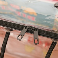 Sac à fermeture éclair en PVC personnalisable et durable, poignée à valve de longueur standard, emballage transparent, grand rangement pour draps, sur mesure