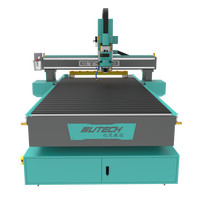 Routeur CNC ATC 1325 à commande numérique facile à utiliser, changeur d'outils automatique, 3 axes, broche simple, moteur de 9 kW, engrenage pour l'industrie de la décoration