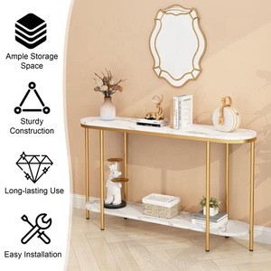 Cross-border luxury high-value wall-mounted entryway storage table, modern minimalist home multi-functional living room shelf - Product Image 3