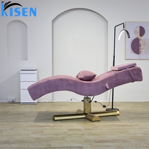 Kisen Simple Beauty Bed Adjustable S-shape Customized Salon Massage <b>Table</b> Tattoo Lash <b>Chair</b> Good Quality Salon Furniture - Product Image 3