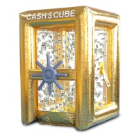 Zhenmei Logo personnalisé imprimé stand de saisie d'argent machine à billets gonflable