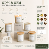 Bougie parfumée LANJO avec logo personnalisé, bougie en cire de soja naturelle, vente en gros, ensemble cadeau artisanal de luxe pour mariage, décoration de la maison