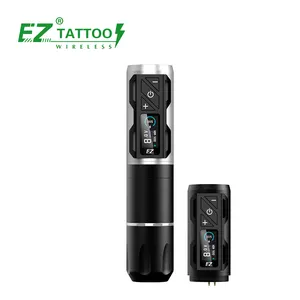 Wholesale EZ Tattoo P2S Pro Swiss Brushless Motor Direct Drive Tattoo Guns Tattoo Machine Wireless With 1 Extra Battery