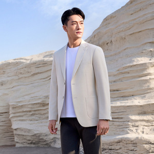Men's Business Suit Jacket Thin Breathable Slim Fit <b>Work</b> Wear <b>Light</b> Luxury Spring Summer - Product Image 1