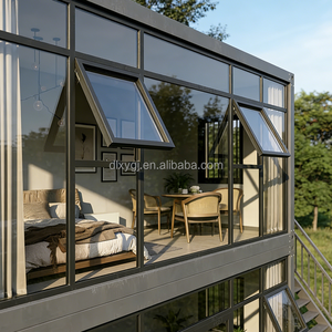 Maison en verre moderne à 2 étages, assemblage rapide, maison préfabriquée modulaire pour resort, villa, Airbnb - Product Image 2