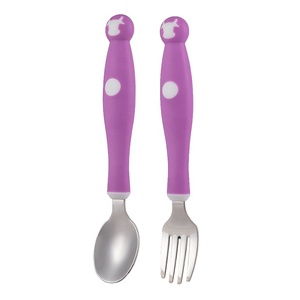 Personalización al por mayor de cuchara de bebé de acero inoxidable disponible en raspado de puré de fruta herramientas auxiliares cuchara que se puede doblar - Product Image 5