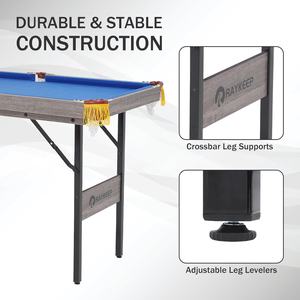 Portable intérieur MDF piscine <span class=keywords><strong>billard</strong></span> et table de <span class=keywords><strong>billard</strong></span> ensemble pliable pieds en acier coins pour enfants et adultes pour un usage domestique - Product Image 3