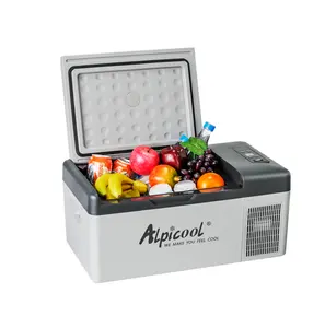 Alpicool C15 Mini Koelkast Elektrische Koelbox 15.3l Draagbare Mini Auto Koelkast Vriezer Combo 12V Mini Koelkast Voor Road Trip