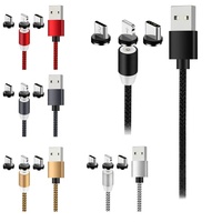 Iniu — câble de chargement rapide USB tressé en Nylon avec LED, 3 en 1, Micro Usb Type C, 1 m, 2.4a