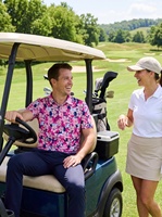 T-shirt de golf personnalisé de haute qualité avec impression intégrale, designs originaux OEM, 50+ UPF, logo personnalisé, séchage rapide, polo de golf pour hommes