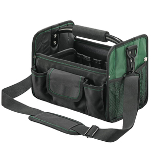 Durable Waterproof Open Top High-Capacity <b>Tool</b> <b>Tote</b> Stainless Steel Handle Adjustable Shoulder Strap 21 Pockets Electrician <b>Tool</b> - Product Image 6