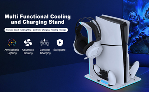 Phổ đa chức năng làm mát cơ sở trạm mỏng đứng mỏng giao diện điều khiển sạc <span class=keywords><strong>Dock</strong></span> đa chức năng bầu không khí đầy màu sắc - Product Image 5