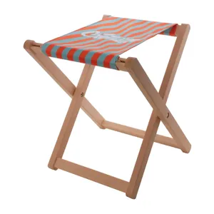 Sgabello pieghevole in legno, merchandising sostenibile - Product Image 1