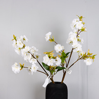 Branche de cerisier artificielle en tissu, faite à la main, pour vase de sol, arche de mariage, arrangement floral de fête