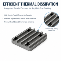 Plaque de base en aluminium usinée CNC sur mesure de qualité industrielle pour dissipateur thermique, prototypage rapide en 3 jours pour l'assemblage de machines
