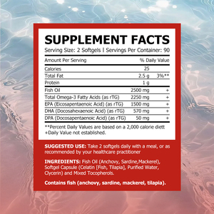 OEM Wholesale Private Label Omega-3 Fish Oil Softgels with Fish Oil Supports for Brain Health and Supports Joint Health Softgels - Product Image 2