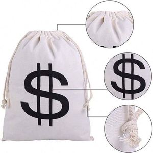 Custom Cotton Drawstring Pouch Bags White Canvas Cotton Packaging <b>Gift</b> Bag Wedding Pouch High Quality - Product Image 2
