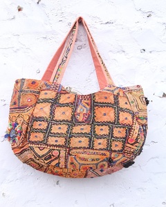 Handcrafted Bohemian Purses Banjara Canvas Bags with Zipper Closure Customizable Shape Tribal Embroidery & Mirror <b>Work</b> - Product Image 4