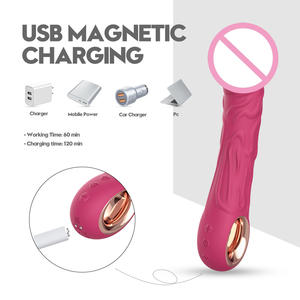 Ipx7 Vibrator masturbasi wanita, tahan air simulasi Dildo lembut <span class=keywords><strong>Penis</strong></span> <span class=keywords><strong>Penis</strong></span> <span class=keywords><strong>10</strong></span> frekuensi - Product Image 5