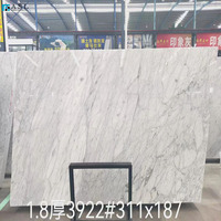 Dalle de marbre blanc Bianco Carrara en pierre naturelle, marbre blanc italien Gioia, marbre blanc de Verona Carrara