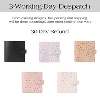 FB TK Etsy Best Seller A7 Autruche Classeur en cuir Planificateur de budget avec enveloppes de trésorerie disponibles comme portefeuille Classeur d'argent Organisateur