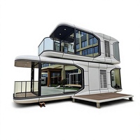 Villa préfabriquée mobile à double étage pour l'extérieur, type capsule spatiale, pour hébergement transfrontalier, Modèle CHANGTING, Guangdong Changting