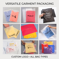 Sacs d'emballage pour vêtements en CPE imprimés sur mesure, sacs à fermeture éclair en plastique blanc givré pour vêtements, sacs à fermeture éclair pour t-shirts, pantalons, emballage de vêtements
