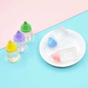 Miniatura de Biberón Transparente de Resina, Cabujón Plano para Decoración de Cocina en Miniatura DIY, Accesorios Decorativos con Pegamento en Crema - Product Image 4
