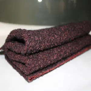 Nouvelle usine de mode en stock tissu en fibre de tweed à double couleur en laine et polyester mélangé pour manteau d'hiver en cachemire