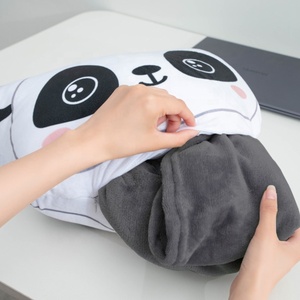 Adorabile Cuscino Coperta 2-in-1 a Forma <span class=keywords><strong>di</strong></span> Animale Cartoonesco, Morbido Peluche Multifunzionale per Divano, <span class=keywords><strong>Letto</strong></span>, Auto, Ufficio - Product Image 1
