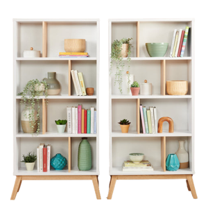 Gabinete Escritorio de pared de 3 niveles Oficina Kid & Revolve Estantería de esquina Estantería para niños Estantería de madera moderna sólida para niños - Product Image 3