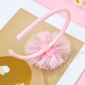 Diadema de mariposa de tul rosa para niños, con cuentas coloridas y diamantes de imitación, aro para el pelo de princesa, accesorios dulces para el cabello de niños para actuaciones - Product Image 6