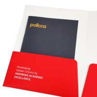Xinghe Printing - Carpetas de Papel de Arte con UV Localizado Personalizadas, con Dos Bolsillos y Ranura para Tarjetas de Visita, para Oficina y Escuela
