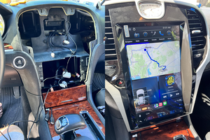 13.6 pouces voiture Navi Android Tesla Style écran tactile Auto Radio pour Chrysler 300 <span class=keywords><strong>c</strong></span> <span class=keywords><strong>2013</strong></span> - 2023 avec caméra de recul - Product Image 3