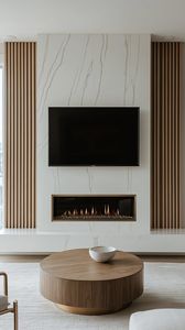 Modern Design Floating <strong>TV</strong> <strong>Stand</strong> <strong>Wall</strong> Unit Luxury Living Room <strong>Wall</strong> Console for Bedroom <strong>Wall</strong> Mounted <strong>TV</strong> Cabinet with <strong>Fireplace</strong> - Product Image 3
