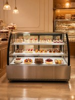 Vitrine réfrigérée pour gâteaux avec refroidissement par air, usage commercial, commande numérique