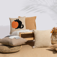 Coussins décoratifs minimalistes style Instagram pour canapé de salon, coussins de dossier de lit style américain, Lazy Cat